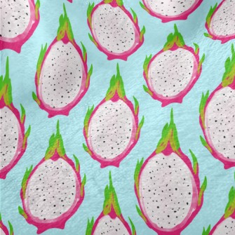 Hand Drawn Dragon Fruit Cross  Minky