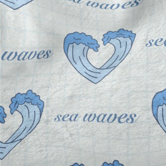 Cartoon Love Waves Minky