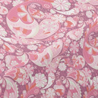 Playful Pink Vortex Flowers Piqué