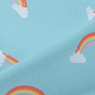 Hand Drawn Beautiful Rainbow Piqué