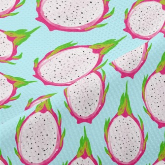 Hand Drawn Dragon Fruit Cross  Piqué