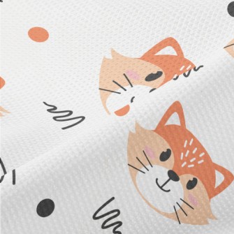 Cute Cartoon Fox Piqué