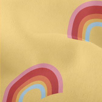 Cute Hand Drawn Rainbow Lightweight Performance Linen