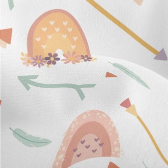 Bohemian Style Doodles Lightweight Performance Linen
