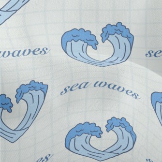 Cartoon Love Waves Lightweight Performance Linen