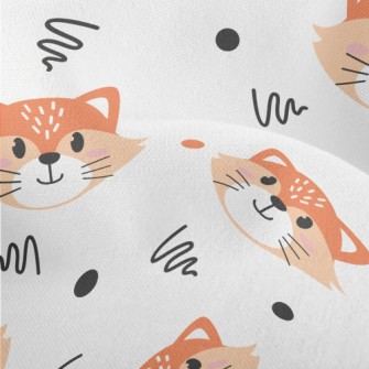 Cute Cartoon Fox Lightweight Performance Linen