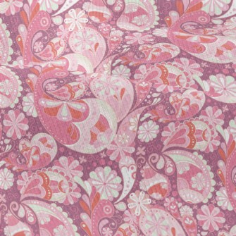 Playful Pink Vortex Flowers Modern Jersey
