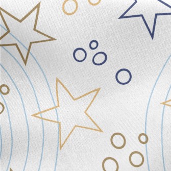 Stars And Circles Jersey Backed Fleece