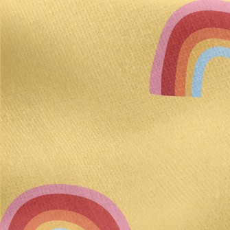 Cute Hand Drawn Rainbow Jersey Backed Fleece