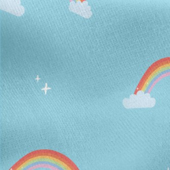 Hand Drawn Beautiful Rainbow Jersey Backed Fleece