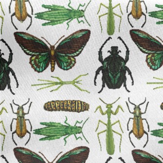 Hand Drawn Insect Illustration Jersey Backed Fleece