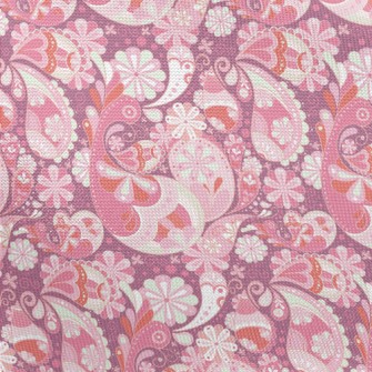 Playful Pink Vortex Flowers Pongee