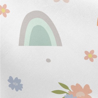 Flowers And Rainbow Doodles Pongee