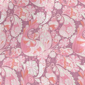 Playful Pink Vortex Flowers Stretch Jersey