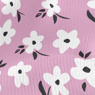 White Flower Graffiti Stretch Jersey
