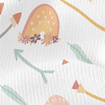 Bohemian Style Doodles Stretch Jersey