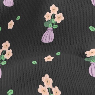 Hand Drawn Cartoon Vase Stretch Jersey