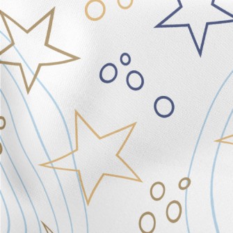 Stars And Circles Lightweight Cotton Poplin