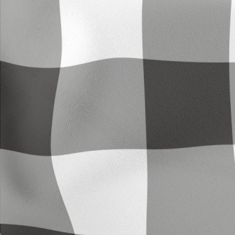 Classic Grey Check Lightweight Cotton Poplin