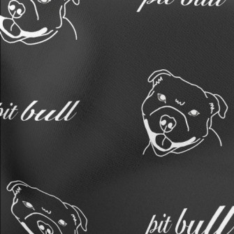 Simple Bulldog Illustration Lightweight Cotton Poplin