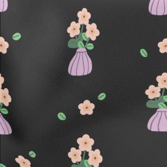 Hand Drawn Cartoon Vase Lightweight Cotton Poplin