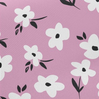 White Flower Graffiti Midweight Cotton Poplin