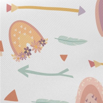 Bohemian Style Doodles Midweight Cotton Poplin