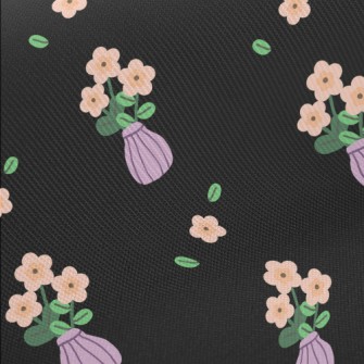 Hand Drawn Cartoon Vase Midweight Cotton Poplin