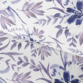 Beautiful Navy Blue Flowers Waterproof Oxford