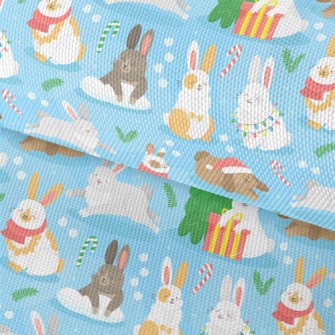Cartoon Christmas Bunny Waterproof Oxford