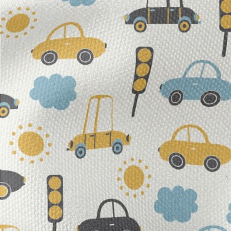 Cute Cartoon Car Waterproof Canvas