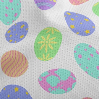 Cartoon Easter Eggs Athletic Mesh Flat Back