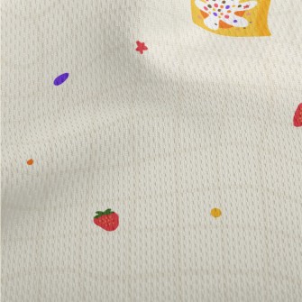 Breakfast Cereal With Strawber Athletic Mesh Flat Back