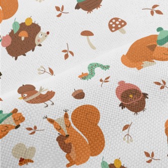 Animals In Autumn Warm Clothin Performance Linen