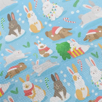 Cartoon Christmas Bunny Performance Linen