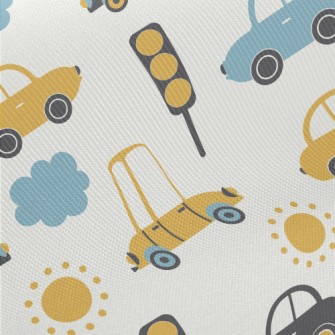 Cute Cartoon Car Twill