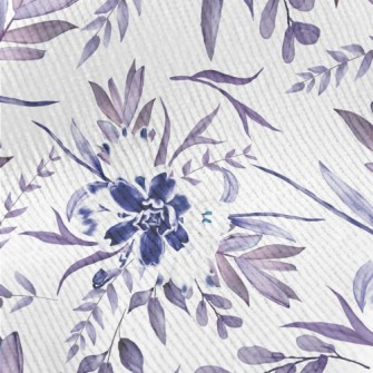 Beautiful Navy Blue Flowers Standard Corduroy