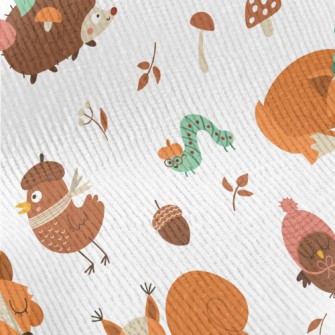 Animals In Autumn Warm Clothin Standard Corduroy