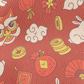 Cute Rabbit Year Illustration Standard Corduroy