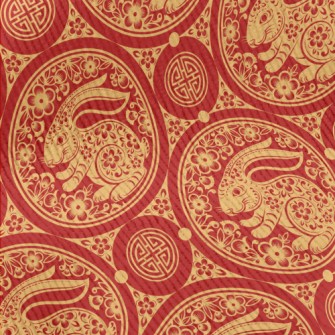 Chinese Paper-cut Art Rabbit Standard Corduroy