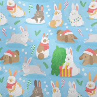 Cartoon Christmas Bunny Dobby