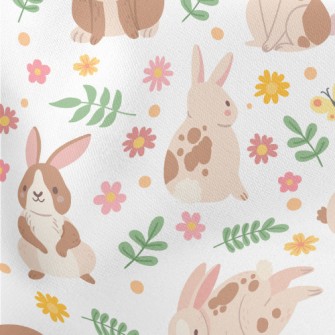 Cartoon Plush Rabbit Stretch Ponte