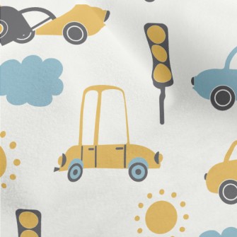 Cute Cartoon Car Micro Fleece