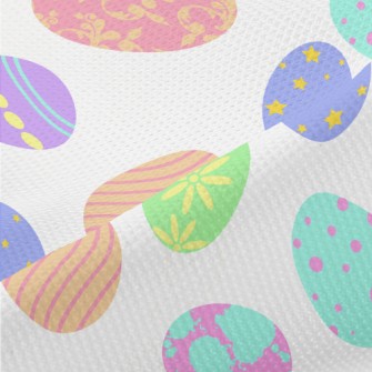 Cartoon Easter Eggs Piqué