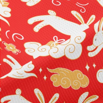 Chinese Auspicious Clouds And  Piqué