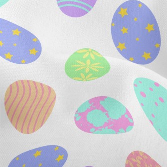 Cartoon Easter Eggs Lightweight Performance Linen
