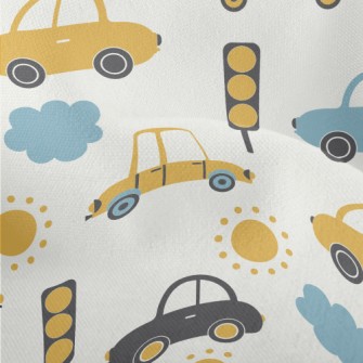 Cute Cartoon Car Lightweight Performance Linen