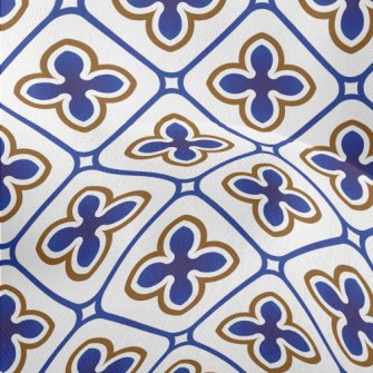 Cute Tile Design Lightweight Performance Linen