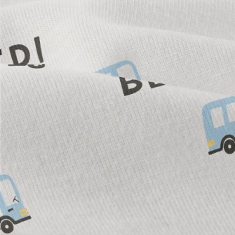 Hand Drawn Blue Bus Modern Jersey