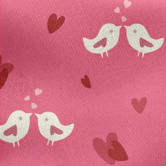 Happy Love Birds Jersey Backed Fleece